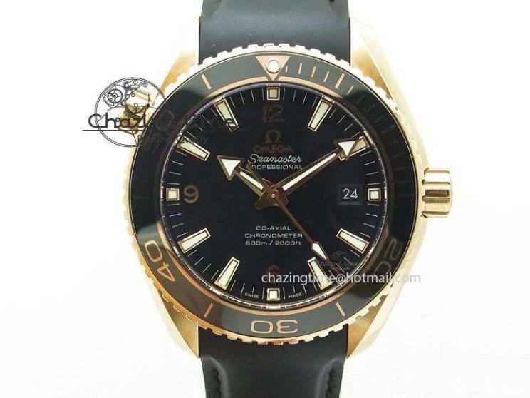 0109 Planet Ocean 39.5mm Black Ceramic Bezel SS VSF 1:1 Best Edition Black Dial on SS Bracelet A Stretchable 7890